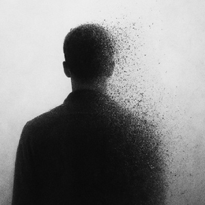 Bild eines sich auflösenden Menschen